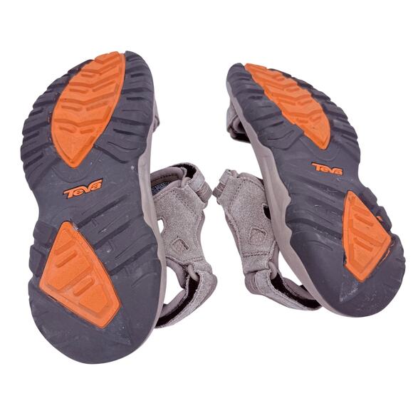 Teva Men\'s Hudson Grey Leather Sandals Size 9 main image 6